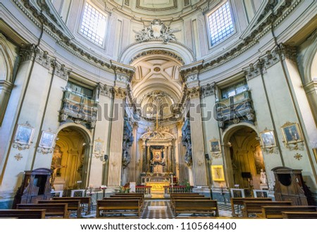 Foto d'archivio: Rome - Altar In Church Of Santa Maria Dei Miracoli