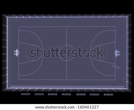 Basketball Court X Ray [[stock_photo]] © cherezoff