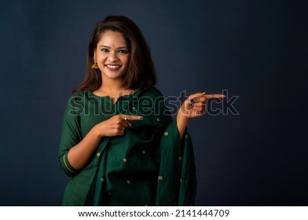 Stock photo: Indian Girl Presenting