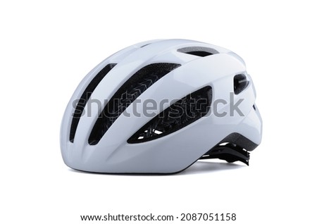 Stock fotó: Bicycle Helmet Isolated On A White Background