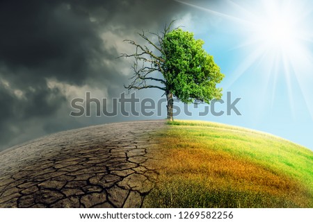 Stock foto: Climate Change And Global Warming Concept