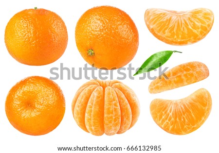 Foto stock: Quarter Of Orange Isolated On A White Background