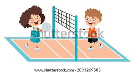 Active Boys And Girls Playing Sport And Fun Activities Outside Foto stock © yusufdemirci