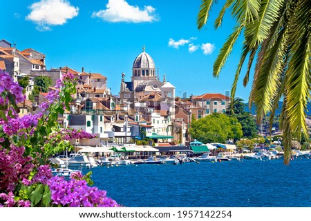 Sibenik Croatia View From The Sea Stockfoto © xbrchx