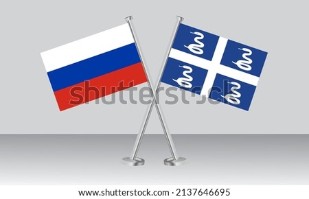 ストックフォト: Russia And Martinique - Miniature Flags