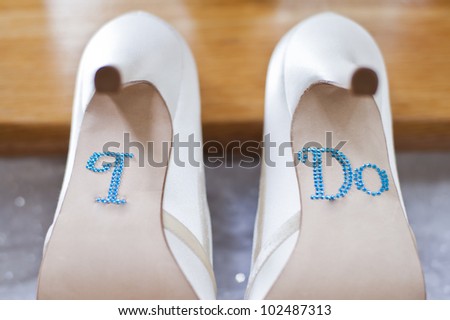 Foto stock: Bridal Shoes With Beads