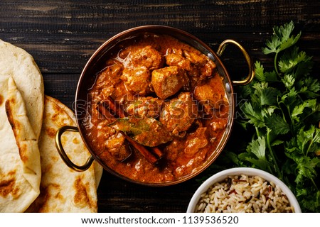 Stock photo: Chicken Tikka Masala With Curry Rice