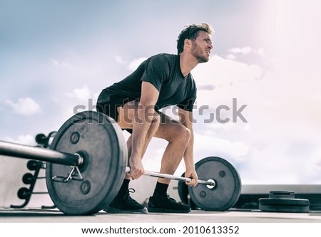 Man With Free Weights Stock foto © Maridav