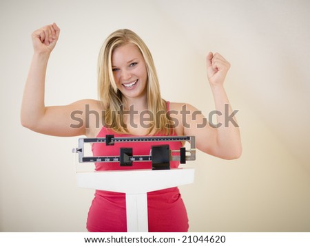Proud Weight Loss Woman Foto stock © EdBockStock