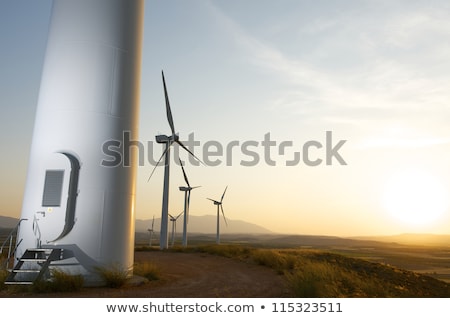 Wind Turbines Aragon Spain Сток-фото © pedrosala