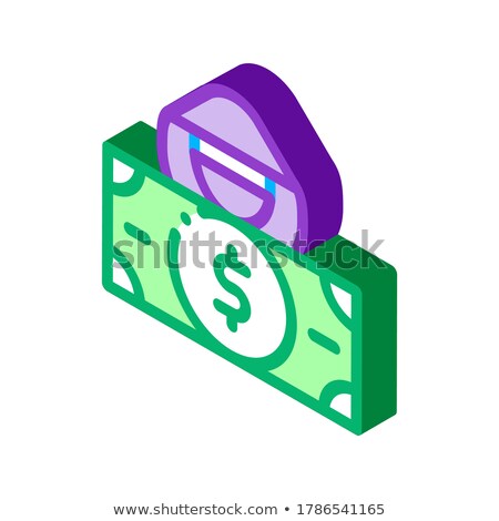 Stock photo: Fake Banknote Fraudster Isometric Icon Vector Illustration