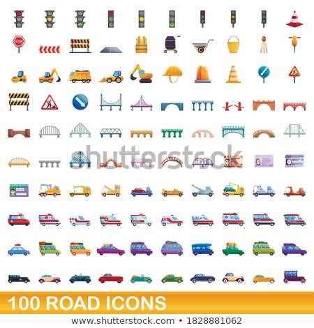 Foto stock: 100 Service Road Sign