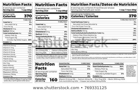 Imagine de stoc: Nutritional Label
