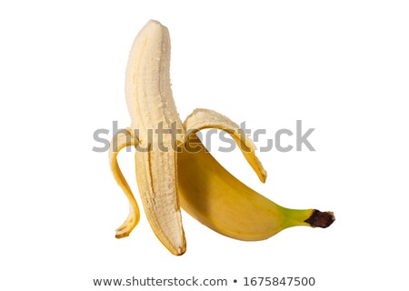 Stockfoto: Half Peeled Banana