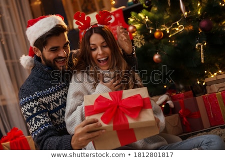 Stok fotoğraf: Woman With Christmas Present