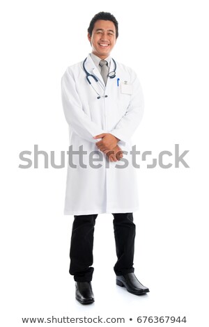 Full Length Image Of A Happy Asian Doctor Foto d'archivio © szefei