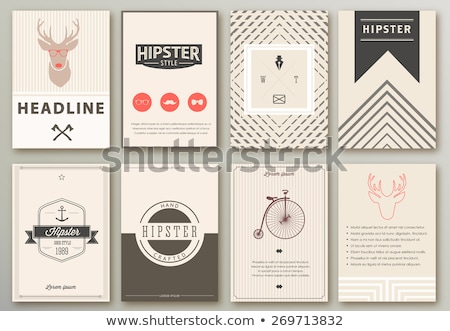 Foto d'archivio: Vintage Scrapbook With Hipster Background