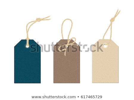 Stockfoto: Fabric Tags For Cards Vector Set