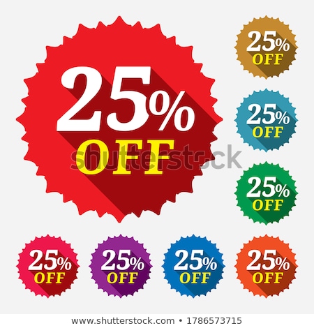 Foto d'archivio: Save 25 Percent Red Vector Icon Design