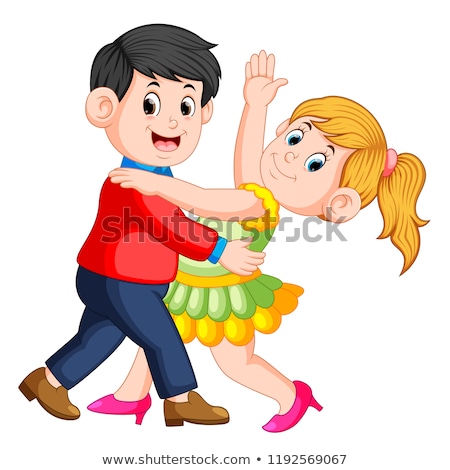 Stock photo: Happy Couple Dancing Salsa Animatedly