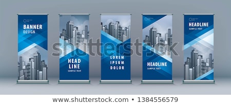 Foto d'archivio: Set Of Advertisement Roll Up Business Flyers Or Brochure X Banners