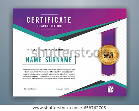 Stock photo: Elegant Certificate Template Design With Emblem