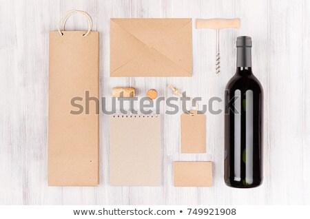 Stock fotó: Corporate Identity Template For Wine Industry Blank Brown Kraft Packaging Stationery Merchandise