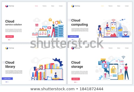 Stockfoto: Database Concept With Laptops