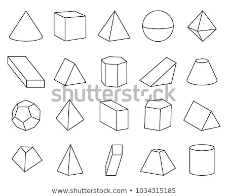 Stockfoto: Hexaconal Pyramid Geometric Shape In Black Color