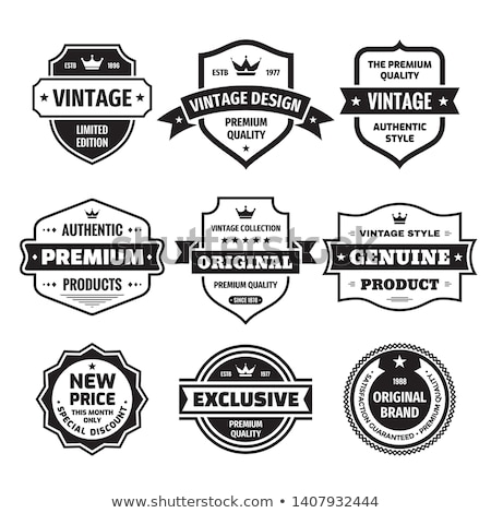 Stock fotó: Quality Brand Exclusive Product Vector Illustration