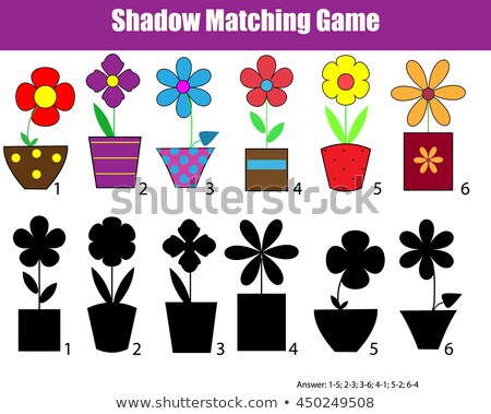 Foto d'archivio: Children Activity Shadow Matching Game