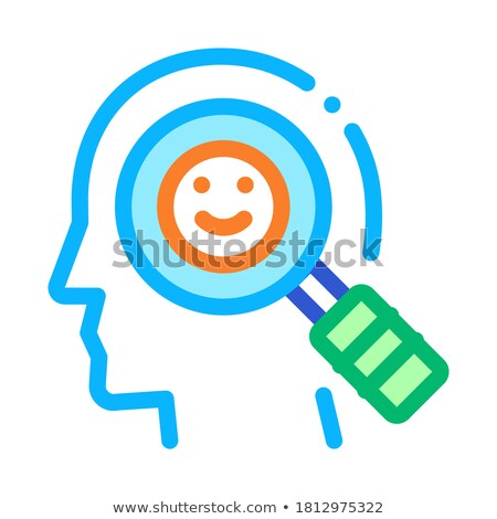 ストックフォト: Optimistic Way Of Thinking Biohacking Icon Vector Illustration