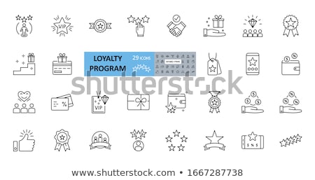Stock fotó: Loyalty Program For Customer Icons Set Vector
