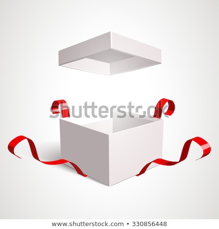 Stok fotoğraf: Preparation Of Gift Present Box For Xmas Vector