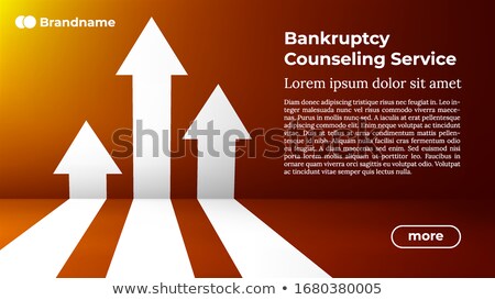 Bankruptcy Counseling Service - Web Template In Trendy Colors Zdjęcia stock © Tashatuvango