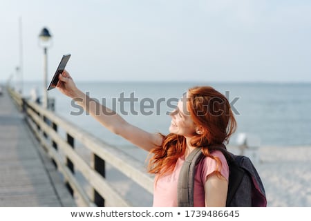 Stok fotoğraf: Woman At The Seaside