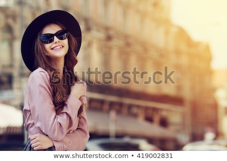 Foto stock: Model In Pink Sun Glasses