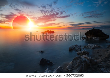 Сток-фото: Solar Eclipse Over Seascape