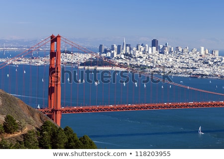 Сток-фото: San Francisco Panorama W The Golden Gate Bridge