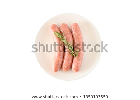 Foto stock: Raw Sausage