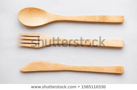 Foto stock: Tableware On White Background