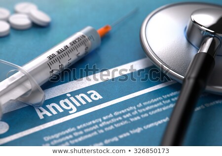 Stockfoto: Angina - Printed Diagnosis Medical Concept