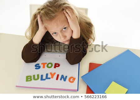 Stock fotó: Text Stop Bullying In A Notebook