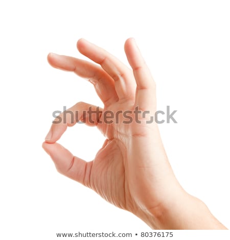 Okay Hand Sign Positive Consent Symbol Isolated Stok fotoğraf © Dinga