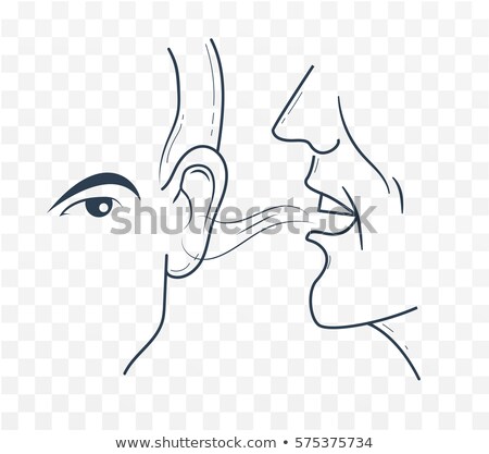 Stok fotoğraf: Man Says To The Other Something In His Ear