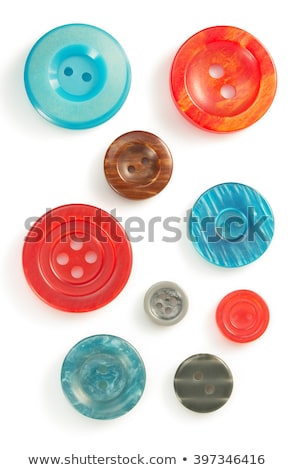 Foto stock: Blue Button With Needle