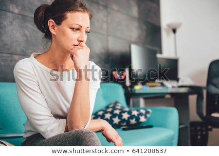 Stok fotoğraf: Portrait Of A Sad Woman