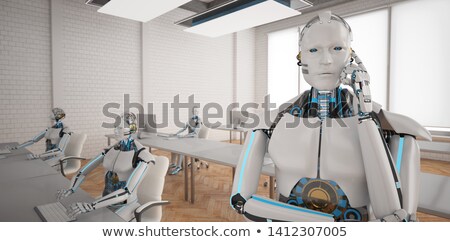 Foto stock: Humanoid Robot Callbot