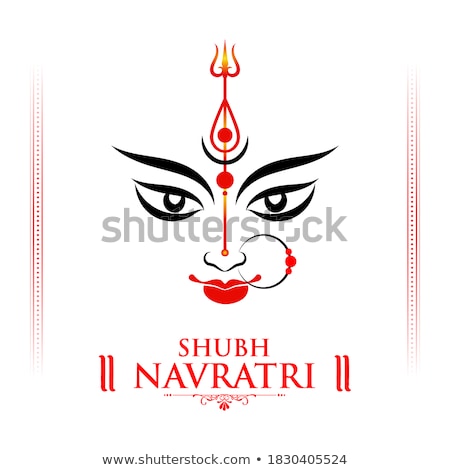 Zdjęcia stock: Goddess Durga Greeting Card Navratri