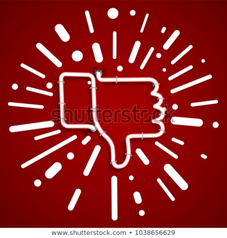 Foto d'archivio: Realistic Neon Dislike Sign Vector Illustration